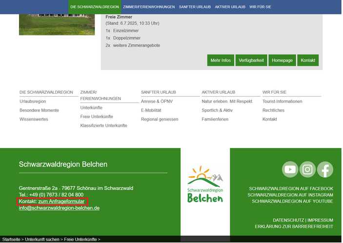 Anfrageformular Anfrageformular